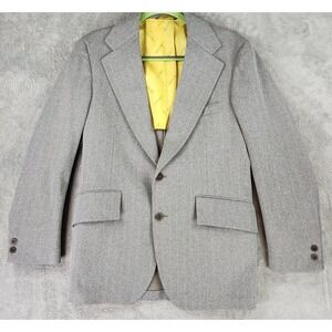 John Weitz Palm Beach Jacket Mens 41 Regular Gray Striped Sport Coat Blazer